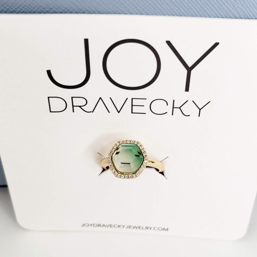 NEW Joy Dravecky Chloe Ring Green Ombre